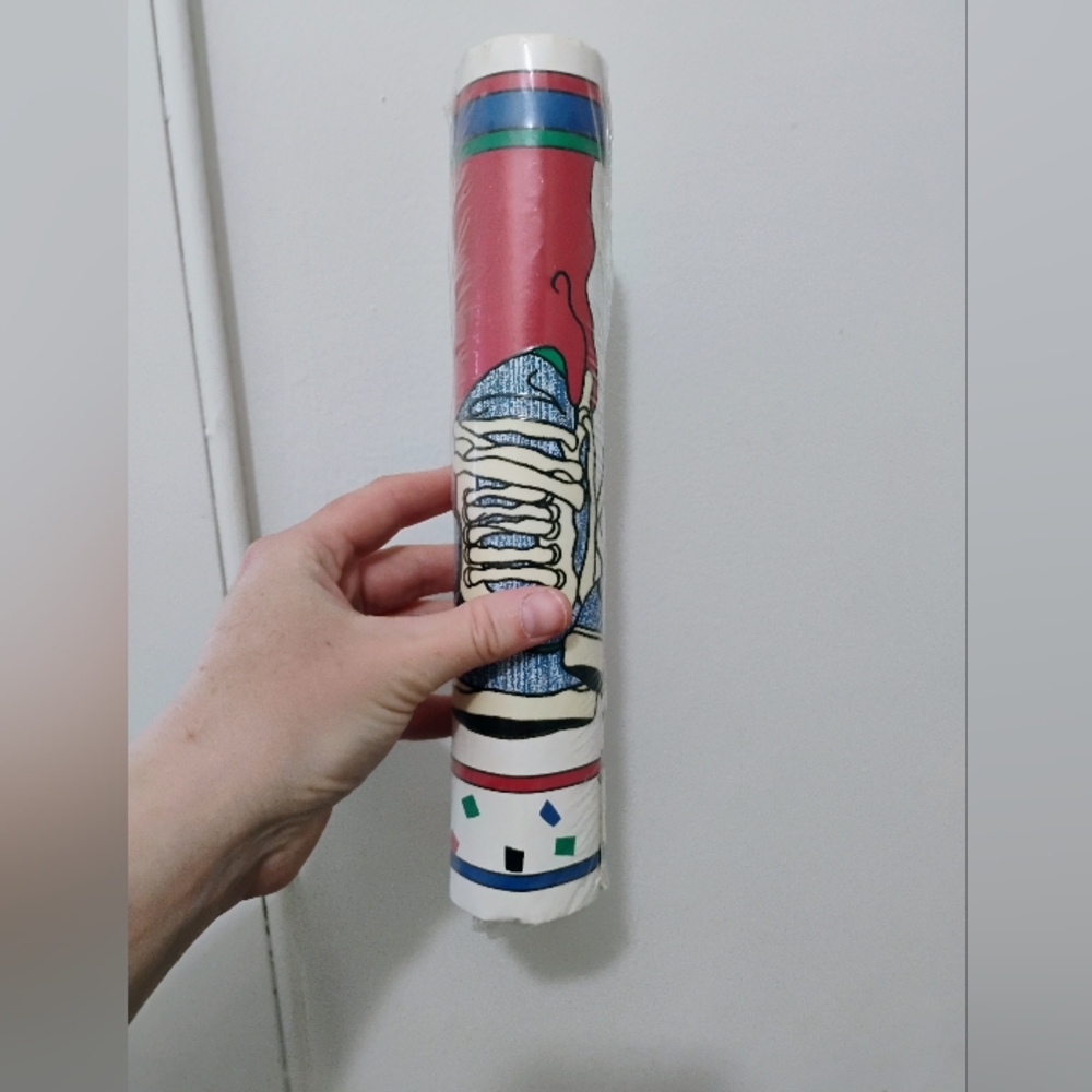 Vintage Sneakers 80s Wallpaper Border